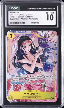 2025 ONE PIECE JPN HEROINES EDITION SUPER RARE NICO ROBIN CGC 10 GEM MINT - Image 1