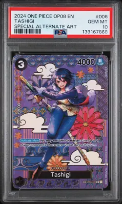 2024 One Piece Tashigi Special Alt Art SP OP08 ST06-006 PSA 10 - Image 1