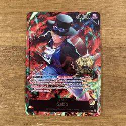One Piece Sabo 2nd Anniversary Winner Card English ST13-001 - Image 1