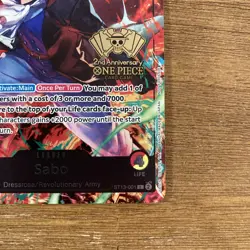 One Piece Sabo 2nd Anniversary Winner Card English ST13-001 - Image 2