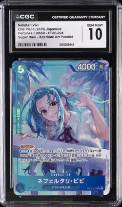 2025 ONE PIECE JPN ALTERNATE ART #EB03-024 NEFELTARI VIVI CGC 10 GEM MINT - Image 1