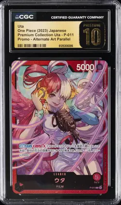 2023 ONE PIECE JPN PREM COLL UTA PROMO ALT ART PARALLEL UTA CGC 10 PRISTINE - Image 1