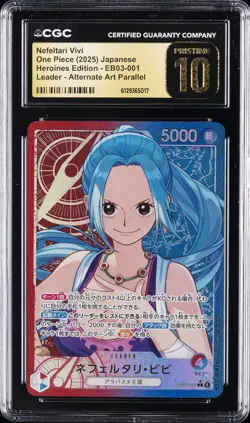 2025 ONE PIECE JPN ALT ART #EB03-001 NEFELTARI VIVI CGC 10 PRISTINE - Image 1