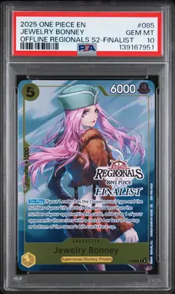 2025 One Piece Jewelry Bonney 25-26 Offline Regionals FINALIST P-085 PSA 10 - Image 1
