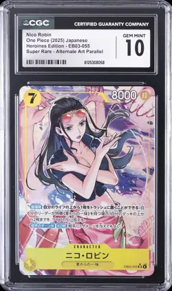 2025 ONE PIECE JPN ALTERNATE ART #EB03-055 NICO ROBIN CGC 10 GEM MINT - Image 1