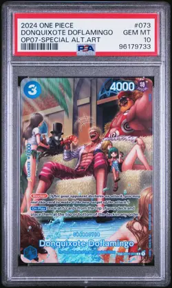 2024 One Piece Donquixote Doflamingo Special Alt Art SP OP07 OP01-073 PSA 10 - Image 1