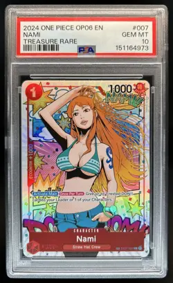 2024 One Piece Wings Of The Captain Nami Treasure Rare #ST01-007 PSA 10 GEM MINT - Image 1