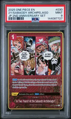 2025 ONE PIECE JPN 2ND ANV SET IN TWO YEARS!! AT THE SABAODY ARCHIPELAGO!! PSA 9 - Image 1