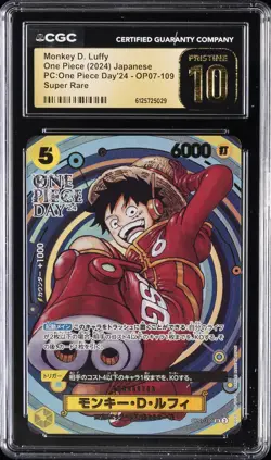 2024 ONE PIECE JPN PC ONE PIECE DAY 24 SUPER RARE MONKEY D LUFFY CGC 10 PRISTINE - Image 1