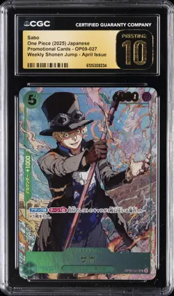 2025 ONE PIECE JPN PROMO WEEKLY SHONEN JUMP #OP09-027 SABO CGC 10 PRISTINE - Image 1