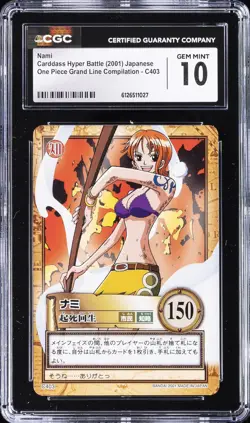 2001 ONE PIECE CARDDASS HYPER BATTLE JPN #C403 NAMI CGC 10 GEM MINT - Image 1