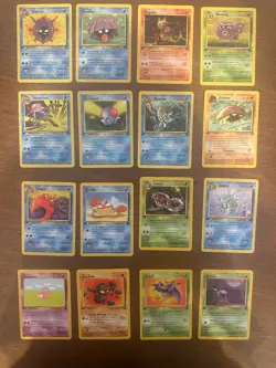 Pokemon TCG 1st Edition Fossil Lot - 16 Cards, No Duplicates - Image 1