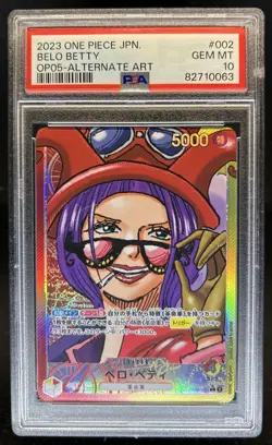 2023 One Piece New Era Japanese Belo Betty Alt Art #OP05-002 PSA 10 GEM MINT - Image 1