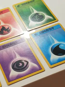 6 Pokemon 1999 Base Energy Cards /102 - LP / VLP Lightning Psychic Water Fire - Image 4