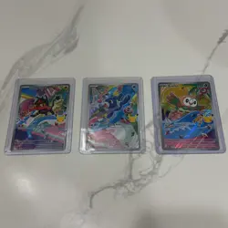 Pokemon TCG First Partners Illustration Collection Gen 7 Rowlet Litten Popplio - Image 1