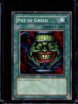 2005 Yu-Gi-Oh! Structure Deck Zombie Madness French 1st Pot of Greed #SD2-FR017 - Image 1