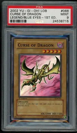 Curse Of Dragon LOB-066 1st Edition Super Rare GLOSSY Yugioh PSA 9 *715 - Image 1
