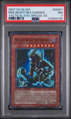 2007 YU-GI-OH! TACTICAL EVOLUTION: SPECIAL ED MASKED BEAST DES GARDIUS PSA 7 - Image 1