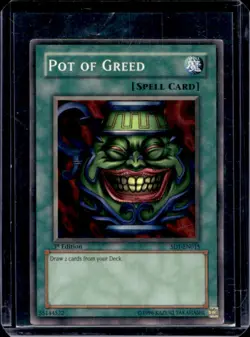 2005 Yu-Gi-Oh! Structure Deck Dragon's Roar 1st Edition Pot of Greed #SD1-EN015 - Image 1