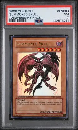 2008 YU-GI-OH! ANV PACK #EN003 SUMMONED SKULL PSA 7 - Image 1