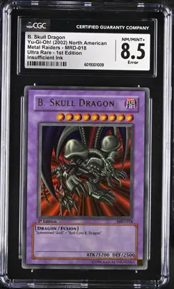 B. Skull Dragon MRD-018 1st Edition INK FOIL ERROR Yu-gi-oh! CGC 8.5 *009 - Image 1