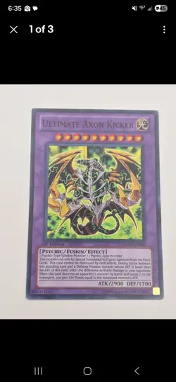 YuGiOh EVIL HERO INFERNAL PRODIGY DP06-EN008 - LP 3x + 1 MP Ultimate Axon Kicker - Image 3