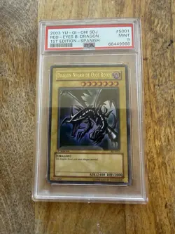 Red-Eyes B. Dragon 1st Ed BIJ-S001 SDJ-001 Spanish Yugioh PSA 9 - MINT US SELLER - Image 1