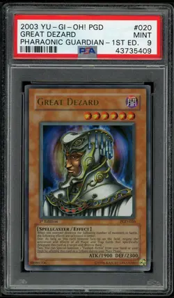 Great Dezard PGD-020 1st Edition Ultra Rare Yugioh PSA 9 *409 - Image 1