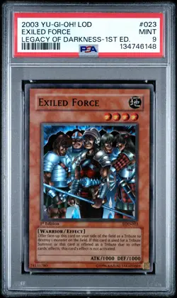 Exiled Force LOD-023 1st Edition Super Rare Yugioh PSA 9 *148 - Image 1
