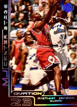 1999•MICHAEL JORDAN•23• Upper Deck• OVATION•MJ CENTER STAGE•Card CS14 RARE RED - Image 1