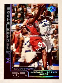 1999•MICHAEL JORDAN•23• Upper Deck• OVATION•MJ CENTER STAGE•Card CS14 RARE RED - Image 3