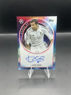 2024-25 Topps Definitive Luis Figo On Card Auto /5 Bookend Marks Of Excellence - Image 1
