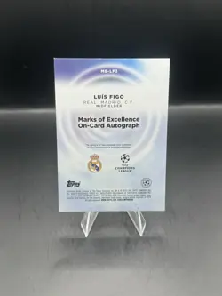 2024-25 Topps Definitive Luis Figo On Card Auto /5 Bookend Marks Of Excellence - Image 2