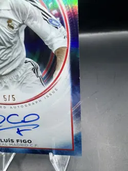 2024-25 Topps Definitive Luis Figo On Card Auto /5 Bookend Marks Of Excellence - Image 4