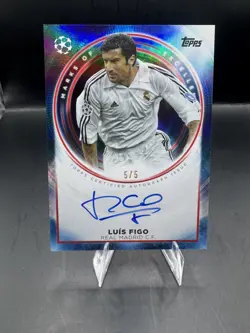 2024-25 Topps Definitive Luis Figo On Card Auto /5 Bookend Marks Of Excellence - Image 5