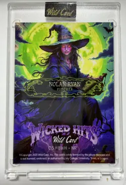 Nolan Ryan 2025 Wild Card Monster Hunt 1/1 Wicked Hits, Flying Witch, Refractor - Image 2