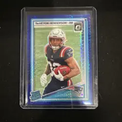 2025 Donruss Optic TreVeyon Henderson Blue Hyper Prizm Rookie Card 248 Pats RC - Image 1
