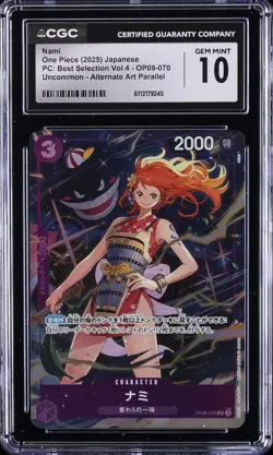 2025 ONE PIECE JPN PC BEST SELECTION VOL 4 ALT ART #OP09-070 NAMI CGC 10 - Image 1