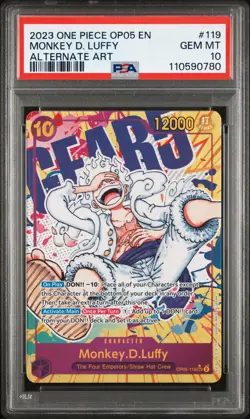 2023 ONE PIECE OP05-AWAKENING OF THE NEW ERA #119 MONKEY D. LUFFY PSA 10 - Image 1