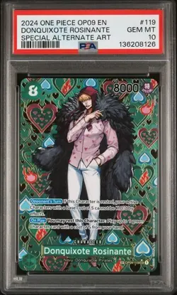 2024 One Piece OP09 119 Donquixote Rosinante SP Alternate Art PSA 10 - Image 1