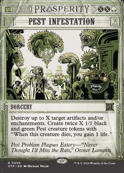 MTG Outlaws of Thunder Junction: Breaking News OTP Pest Infestation MINT - Image 1