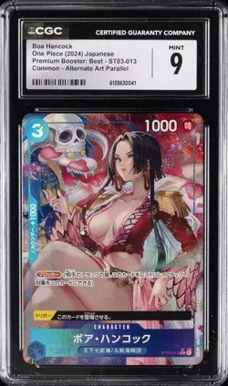 2024 ONE PIECE JPN COMMON ALTERNATE ART #ST03-013 BOA HANCOCK CGC 9 - Image 1