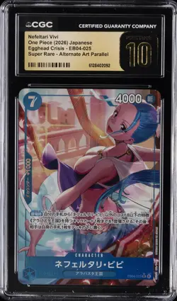 2026 ONE PIECE JPN SUPER RARE ALT ART #EB04-025 NEFELTARI VIVI CGC 10 PRISTINE - Image 1