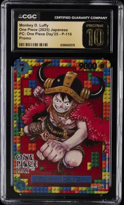 2025 ONE PIECE JPN PC ONE PIECE DAY 25 PROMO MONKEY D. LUFFY CGC 10 PRISTINE - Image 1