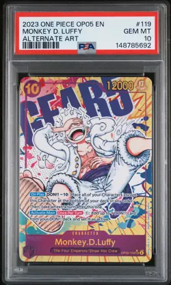 Monkey D. Luffy 2023 One Piece Awakening New Era OP05-119 Alternative Art PSA 10 - Image 1