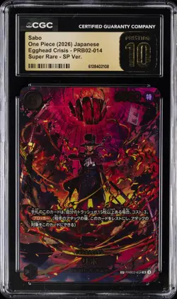 2026 ONE PIECE JPN EGGHEAD CRISIS SUPER RARE SP VER SABO CGC 10 PRISTINE - Image 1
