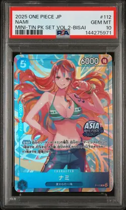 2025 ONE PIECE JPN MINI-TIN PACK SET VOL.2 BISAI #112 NAMI PSA 10 - Image 1