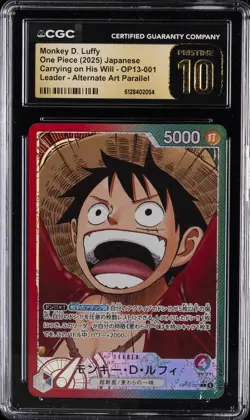 2025 ONE PIECE JAPANESE #OP13-001 MONKEY D. LUFFY CGC 10 PRISTINE - Image 1