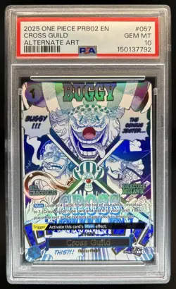 2025 One Piece The Best Vol. 2 Cross Guild Promo Alt Art #OP09-057 PSA 10 - Image 1