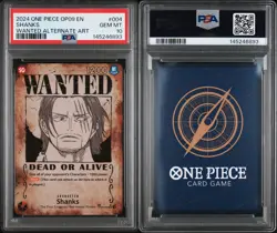 2024 ONE PIECE OP09-EMPERORS IN THE NEW WORLD WANTED ALTERNATE ART SHANKS PSA 10 - Image 3